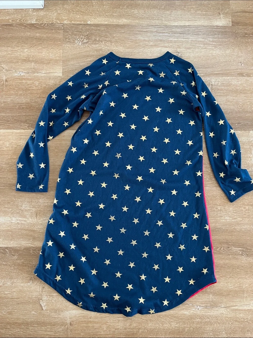 Kids Red & Navy Long Sleeve Nightshirt